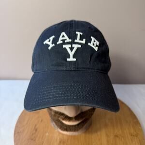 Yale Legacy Strapback Hat Adjustable Navy Blue Embroidered Cap